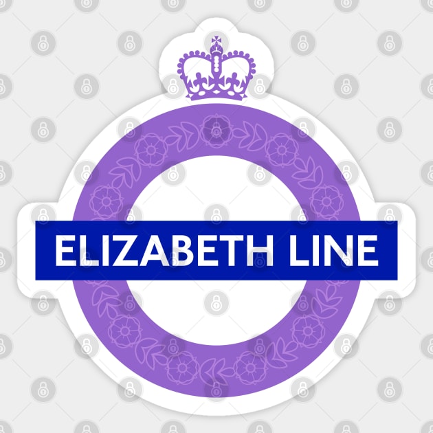 Elizabeth Line with crown Sticker by teresacold